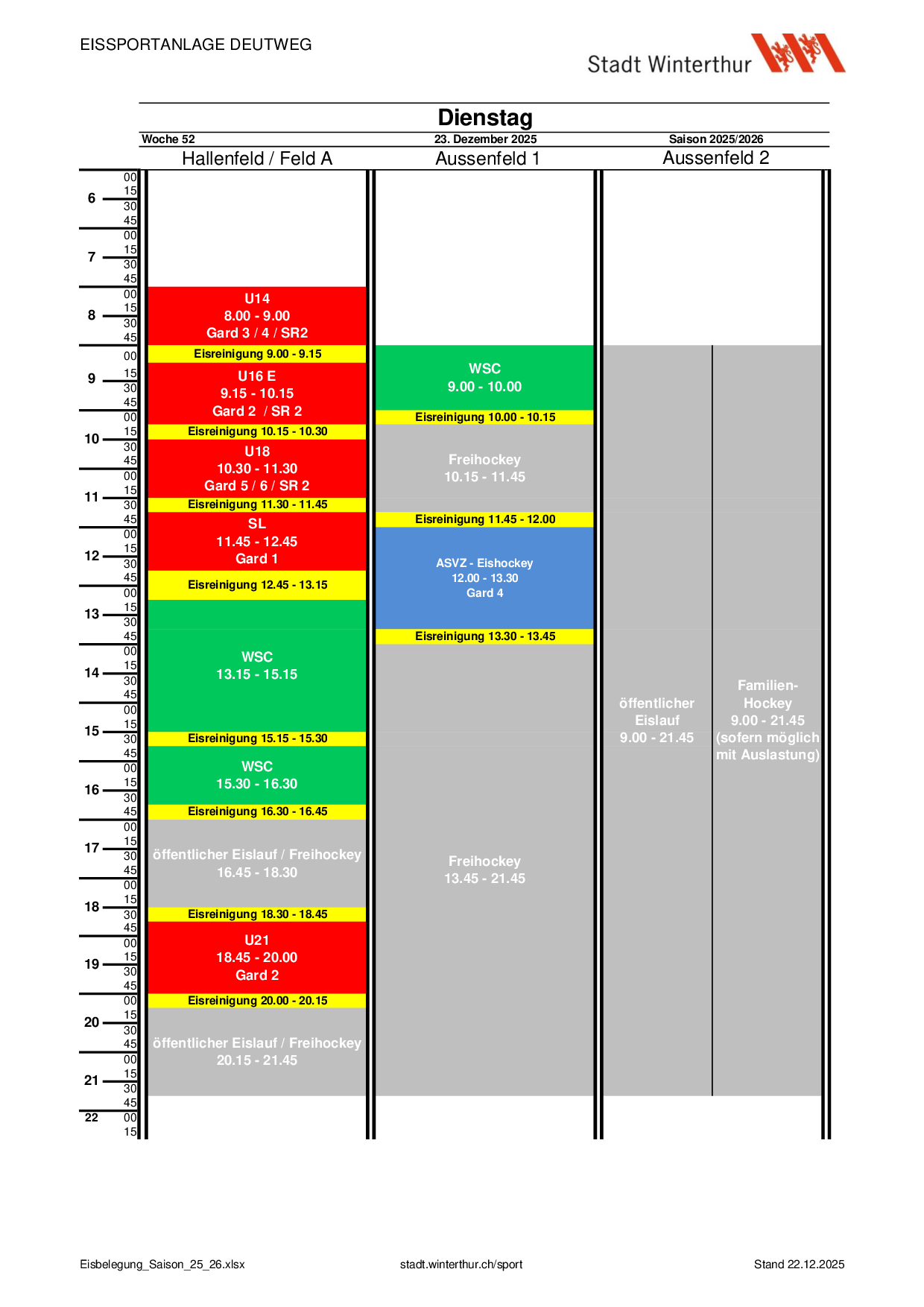 Dienstag, 23.12.2025