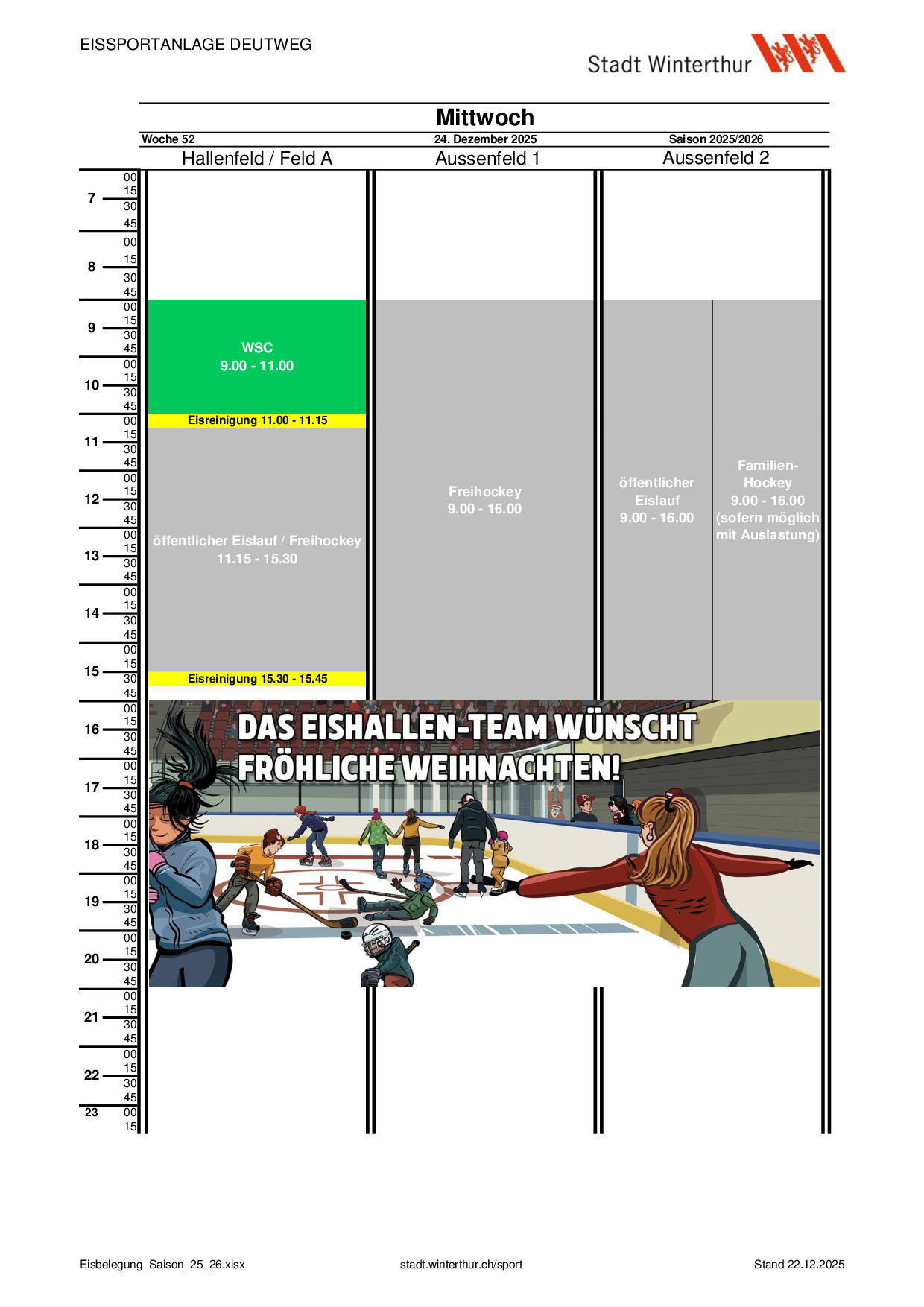 Mittwoch, 24.12.2025