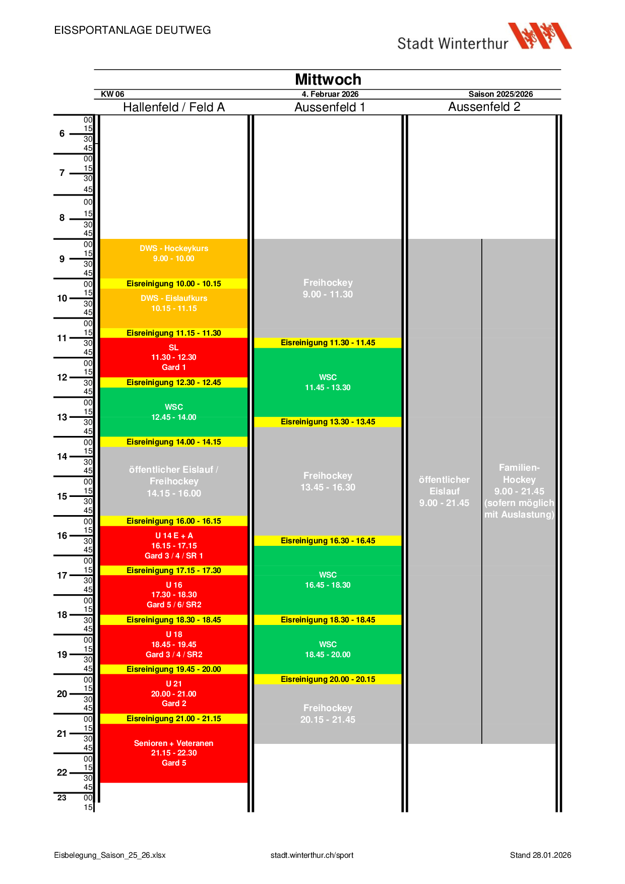 Mittwoch, 04.02.2026