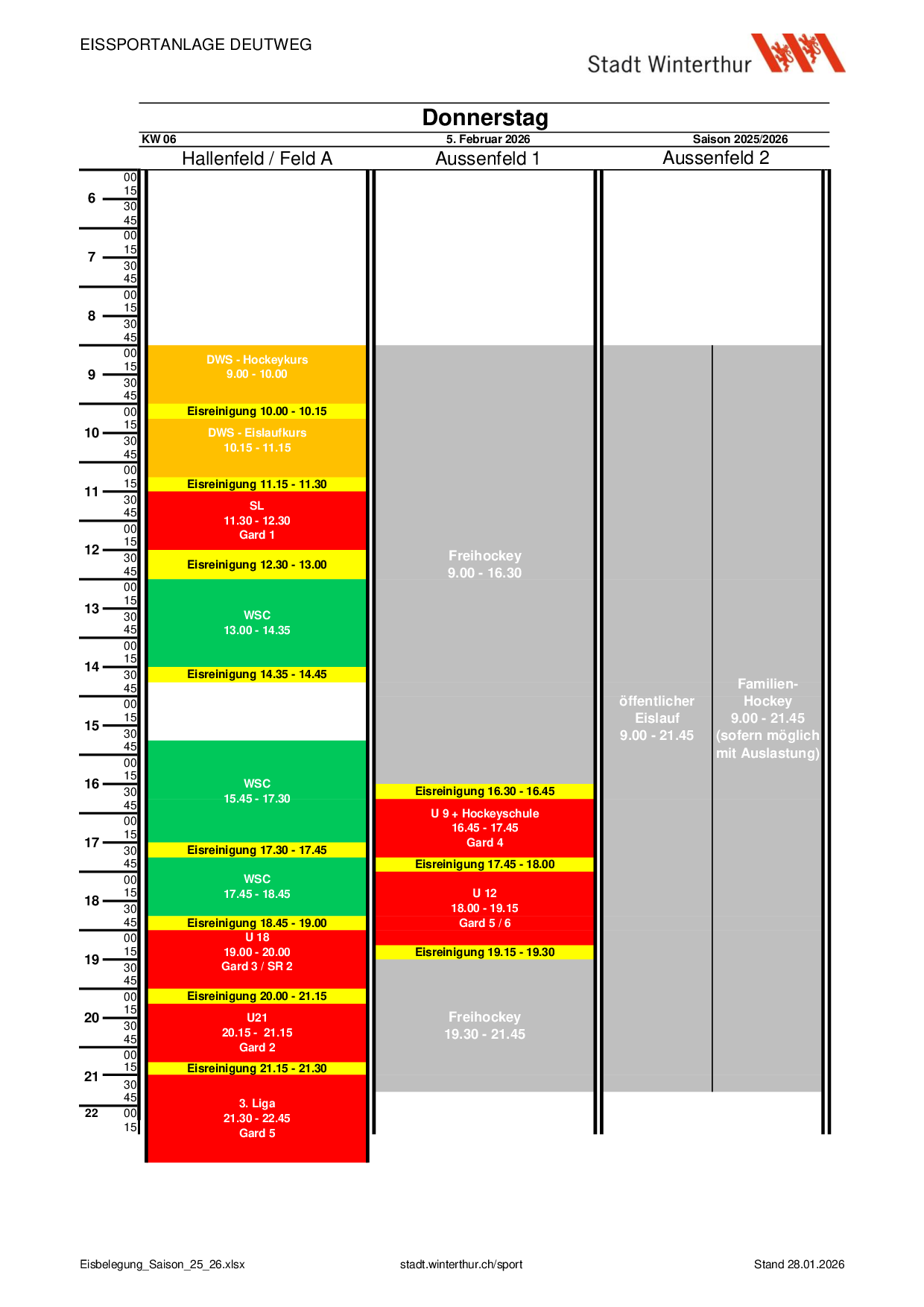 Donnerstag, 05.02.2026