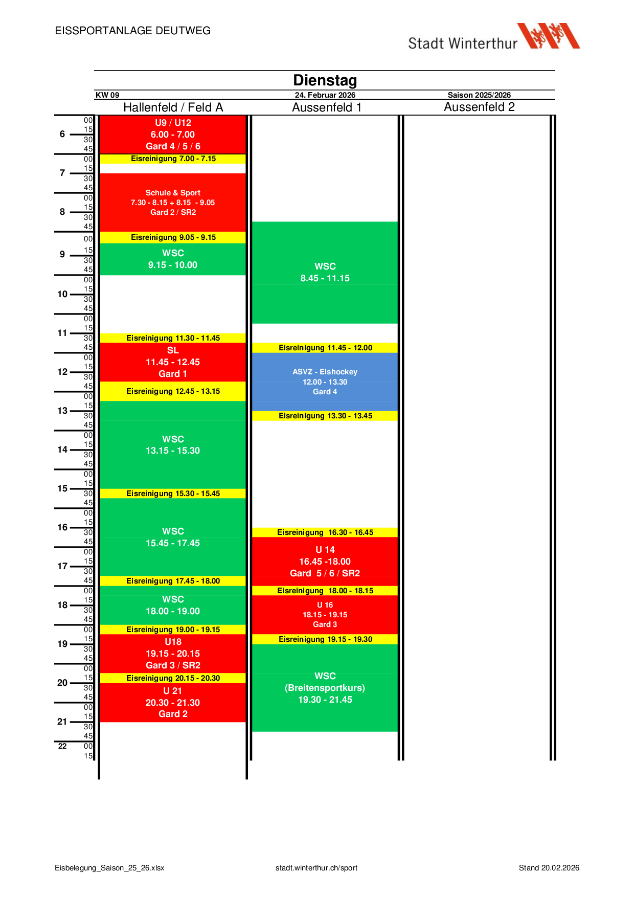 Dienstag, 24.02.2026